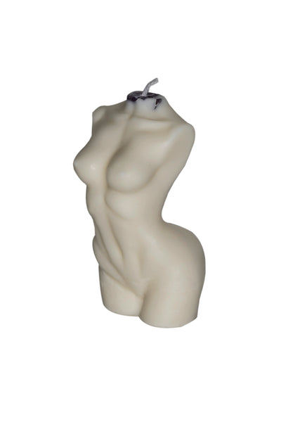 Female Body Bust Candle infused with Crystals