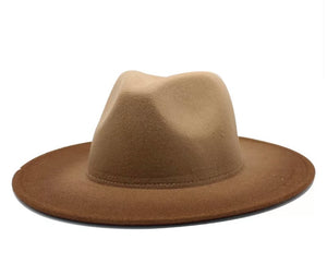 Brown Ombré Fedora Hat
