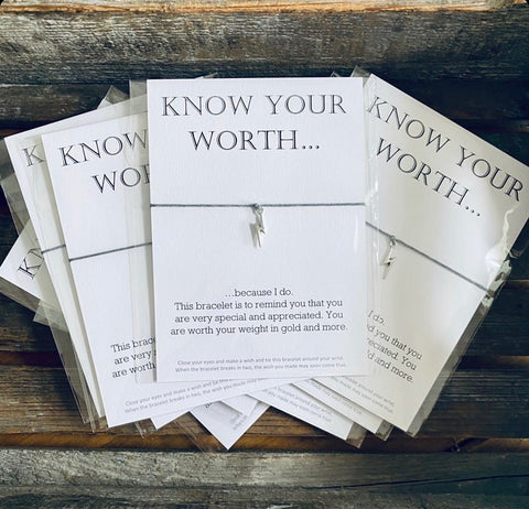 “Know Your Worth” Message Bracelet