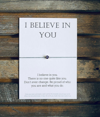 "I Believe In You" Message Bracelet