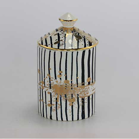 Striped Candle - Patchouli and Rose